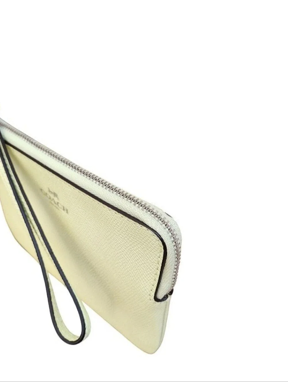 Coach Small Light Green Corner Zip Wristlet